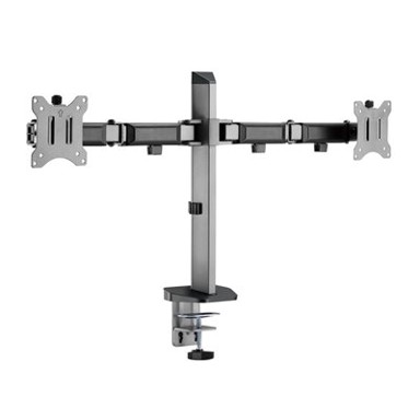 WHITE SHARK Stalak za monitor GMS-3205 Amenhotep II, stolni, do 32", za 2 monitora, sivi